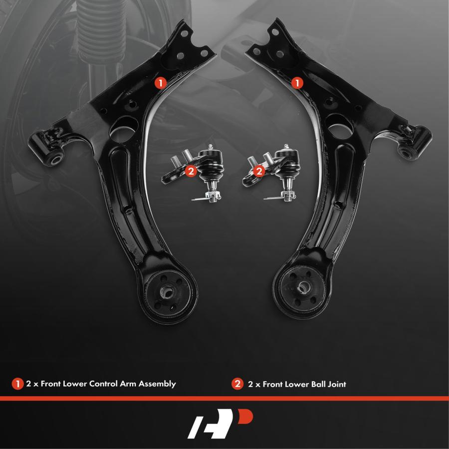 A Premium Set of 4, Front Lower Control Arm, Lower Ball Joint, C 並行輸入品の画像