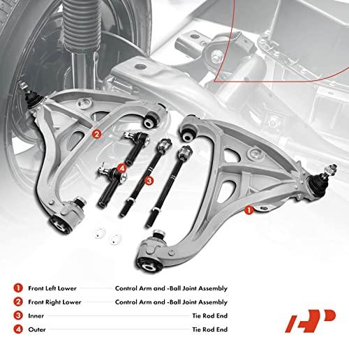 A Premium Set of 6, Front Lower Control Arm, Inner & Outer Tie R 並行輸入品の画像