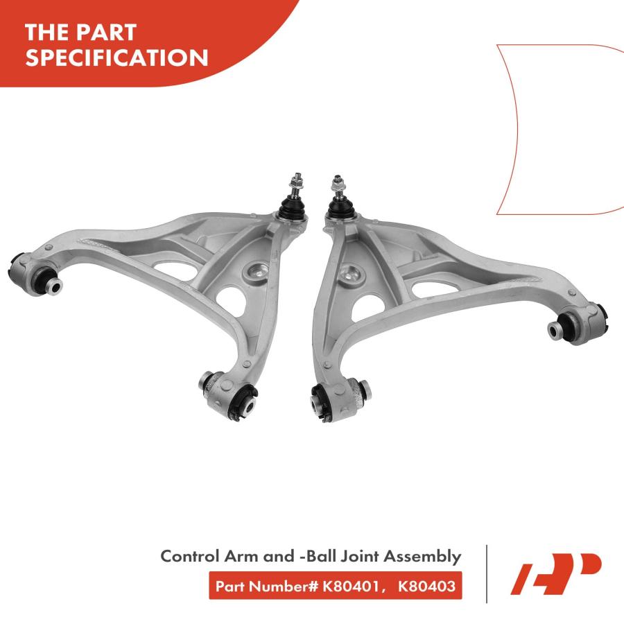 A Premium Set of 6, Front Lower Control Arm, Inner & Outer Tie R 並行輸入品の画像