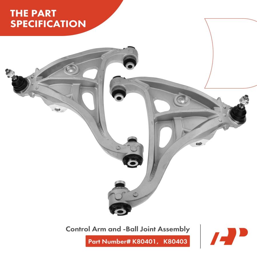 A Premium Set of 6, Front Lower Control Arm, Inner & Outer Tie R 並行輸入品の画像
