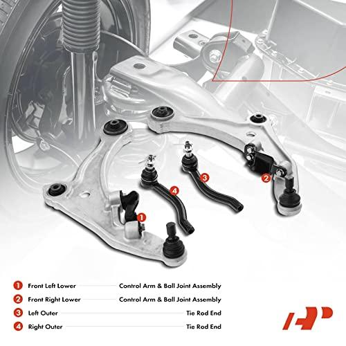 A Premium Set of 4, Front Lower Control Arm, Outer Tie Rod End,  並行輸入品の画像