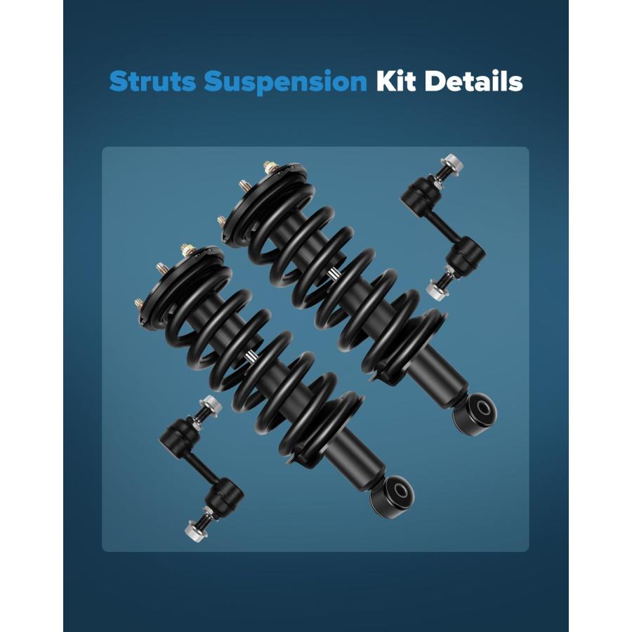 TFGCSG Struts Front Strut Spring Assembly Stabilizer Bar Link Fi 並行輸入品の画像