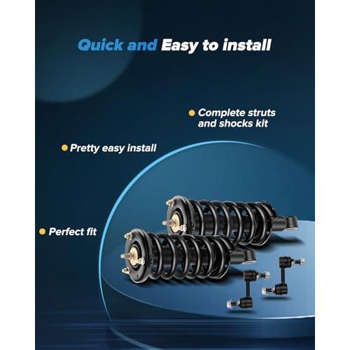 TFGCSG Struts Front Strut Spring Assembly Stabilizer Bar Link Fi 並行輸入品の画像