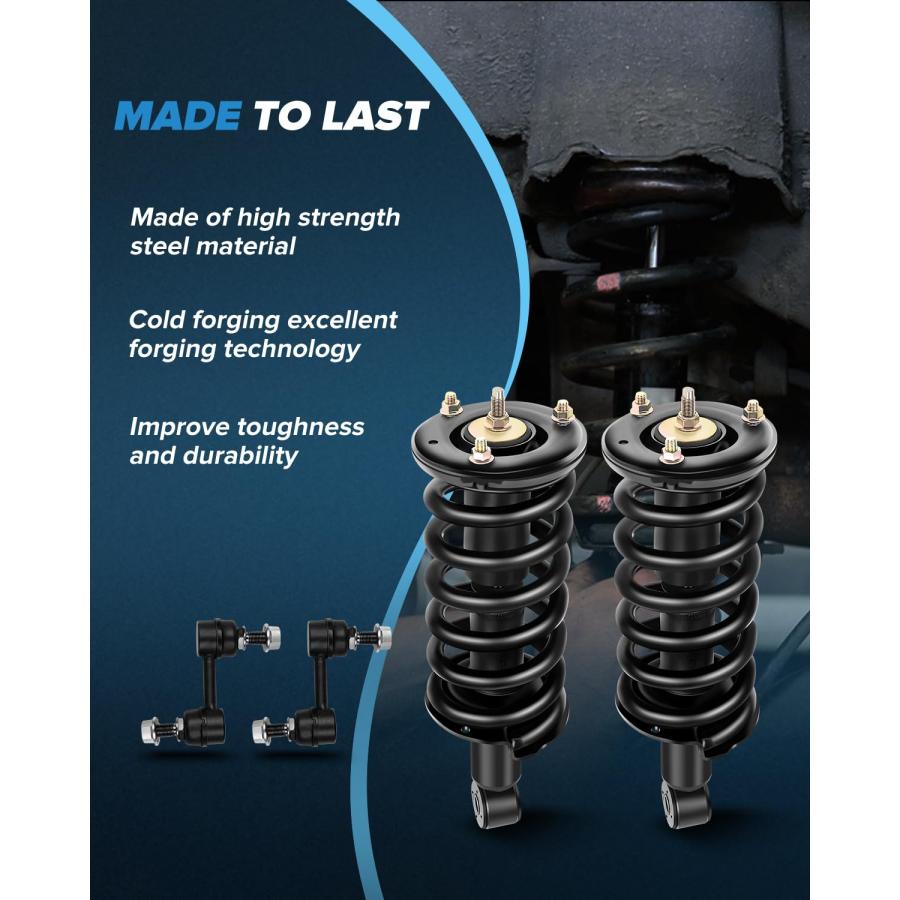 TFGCSG Struts Front Strut Spring Assembly Stabilizer Bar Link Fi 並行輸入品の画像