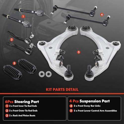 A Premium Set of 10, Front Lower Control Arm, Sway Bar Link, Inn 並行輸入品の画像