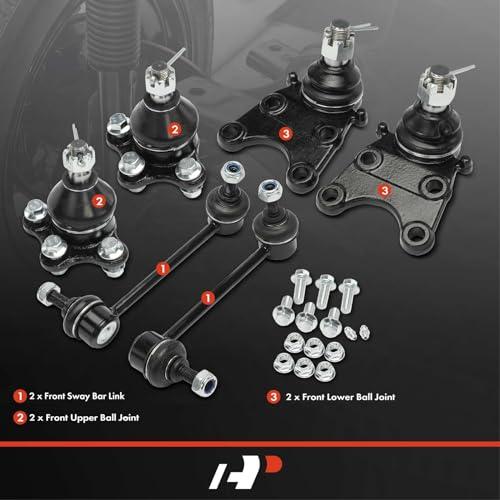 A Premium 6Pcs Front Suspension Kit, Sway Bar Link Upper Lower B 並行輸入品の画像
