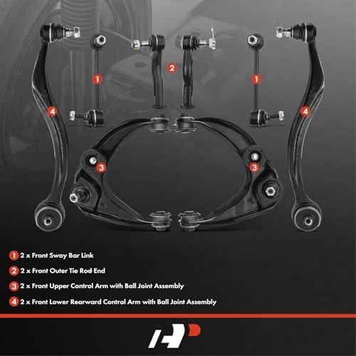 A Premium Set of 8, Front Lower Rearward & Upper Control Arm, Sw 並行輸入品の画像