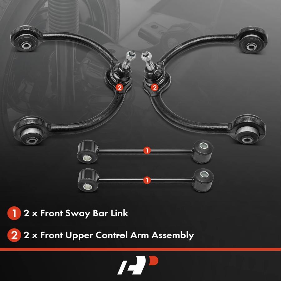 【並行輸入品】 A Premium Set of 4， Front Upper Control Arm， Sway Bar Link， Comp_3