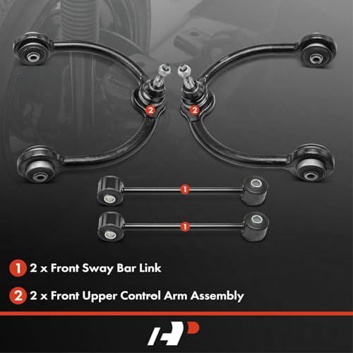 【並行輸入品】 A Premium Set of 4， Front Upper Control Arm， Sway Bar Link， Comp_4