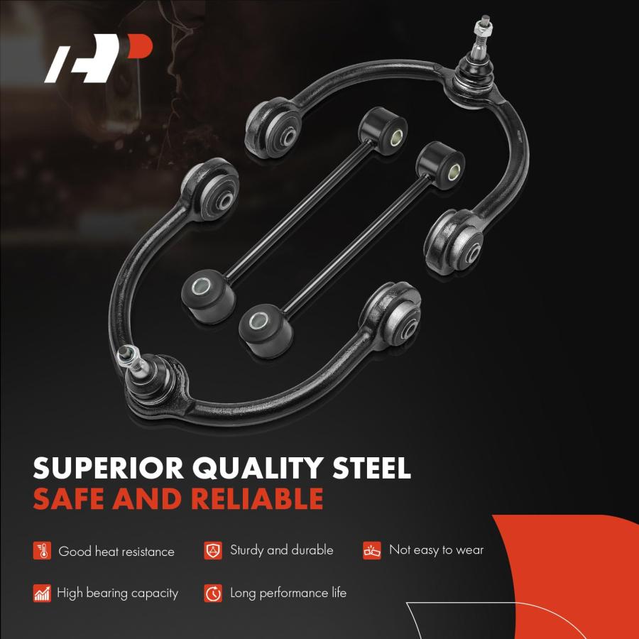 【並行輸入品】 A Premium Set of 4， Front Upper Control Arm， Sway Bar Link， Comp_6