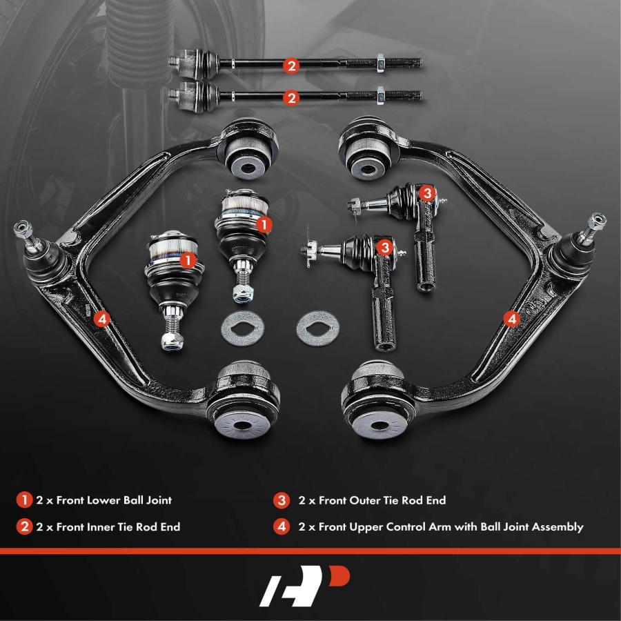 A Premium Set of 8, Upper Control Arm, Lower Ball Joint, Inner O 並行輸入品の画像