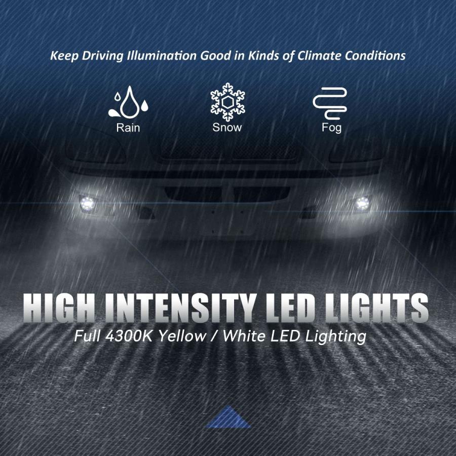 【並行輸入品】Auto Dynasty フルLEDプロジェクター フロントバンパー ドライビングフォグライトランプ LED DRLリング付き K_9