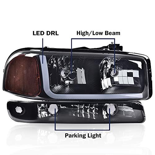 CHEDA LED DRL Headlights Compatible with 1999 2000 2001 2002 200 並行輸入品の画像