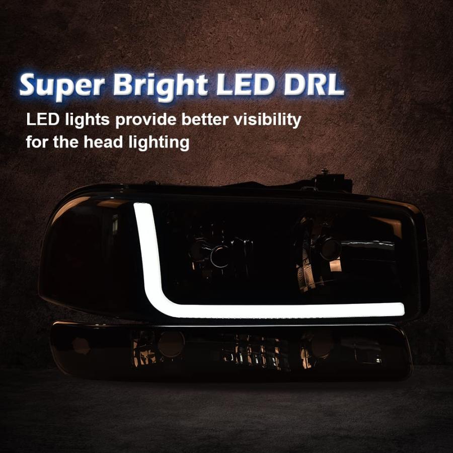 CHEDA LED DRL Headlights Compatible with 1999 2000 2001 2002 200 並行輸入品の画像