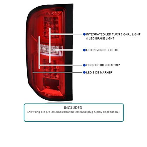 【並行輸入品】SPEC D TUNING レッドレンズ LEDテールライト レッドLEDバー付き 2007 2013 シボレー シルバラード 1_7