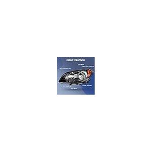 ECCPP Headlight Assembly Pair For Chevy For Malibu 2008 2012 Bla 並行輸入品の画像