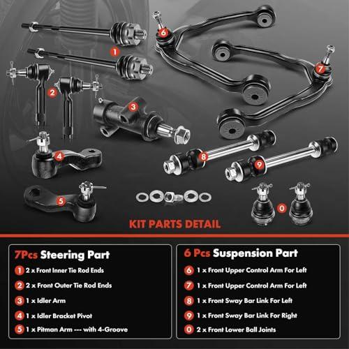 A Premium Set of 13, Upper Control Arm, Sway Bar Link, Lower Bal 並行輸入品の画像