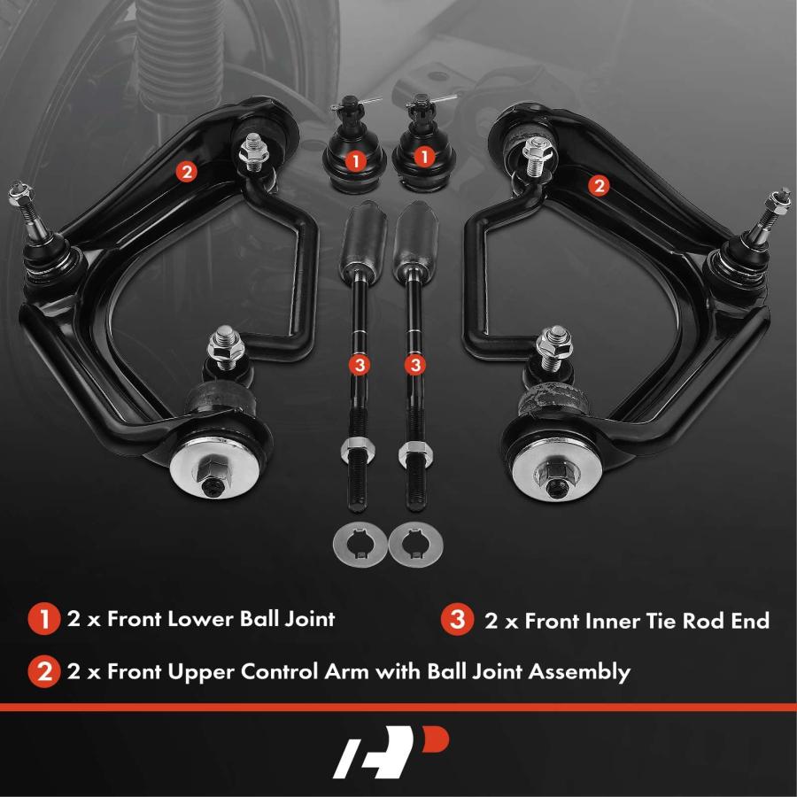 A Premium Set of 6, Front Upper Control Arm, Lower Ball Joint, I 並行輸入品の画像