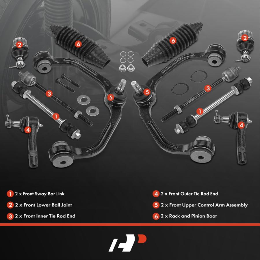 A Premium Set of 12, Upper Control Arm, Lower Ball Joint, Inner  並行輸入品の画像