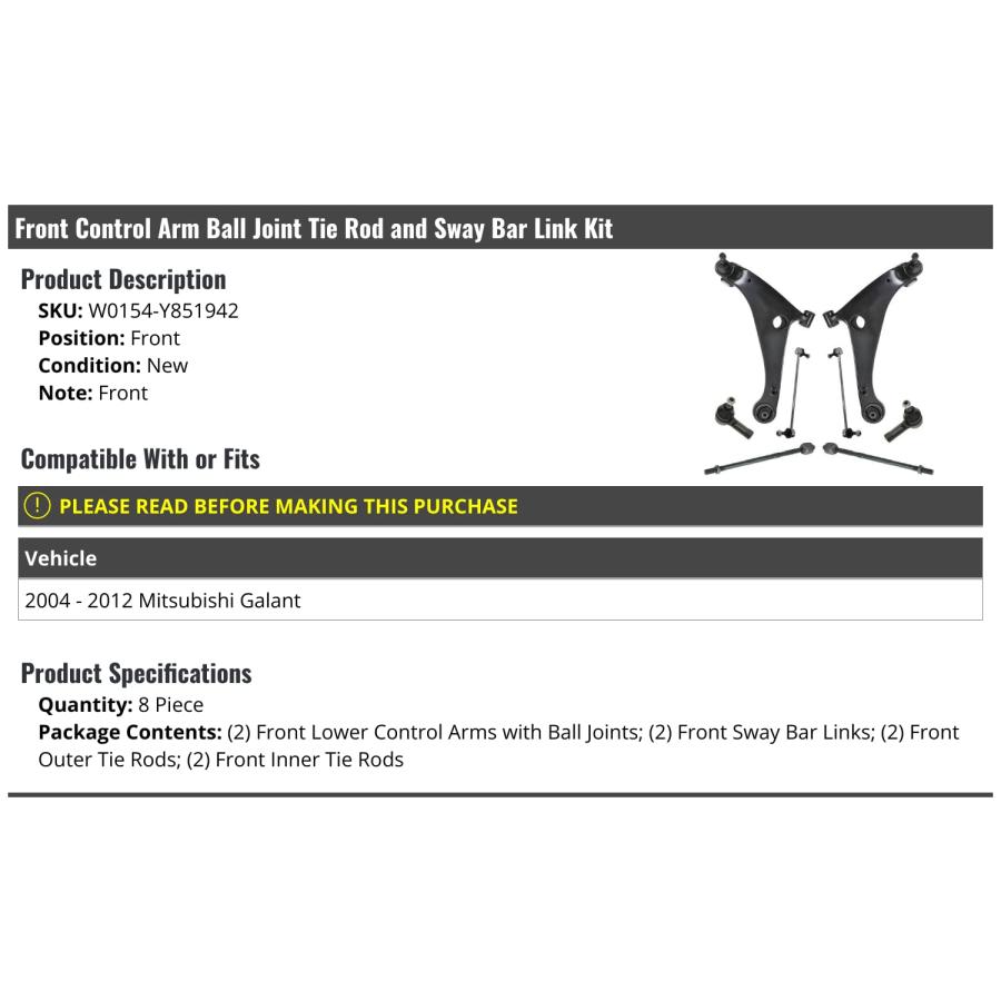 【並行輸入品】 Marketplace Auto Parts Front Lower Control Arm Ball Joint Tie Ro_2