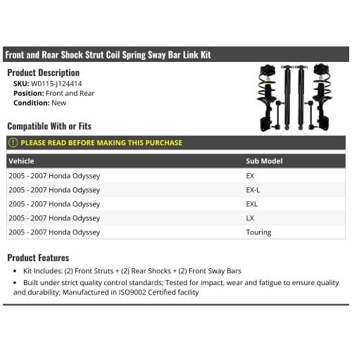 ブランド登録なし - Front and Rear Shock Strut Coil Spring Sway Bar Link Kit   6 Pie 並行輸入品