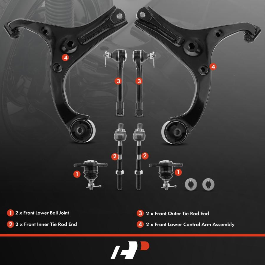 A Premium Set of 8, Front Lower Control Arm, Lower Ball Joint, I 並行輸入品の画像