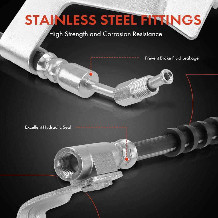 【並行輸入品】 A Premium Rear Driver Brake Hydraulic Hose Compatible with Dodgeの画像