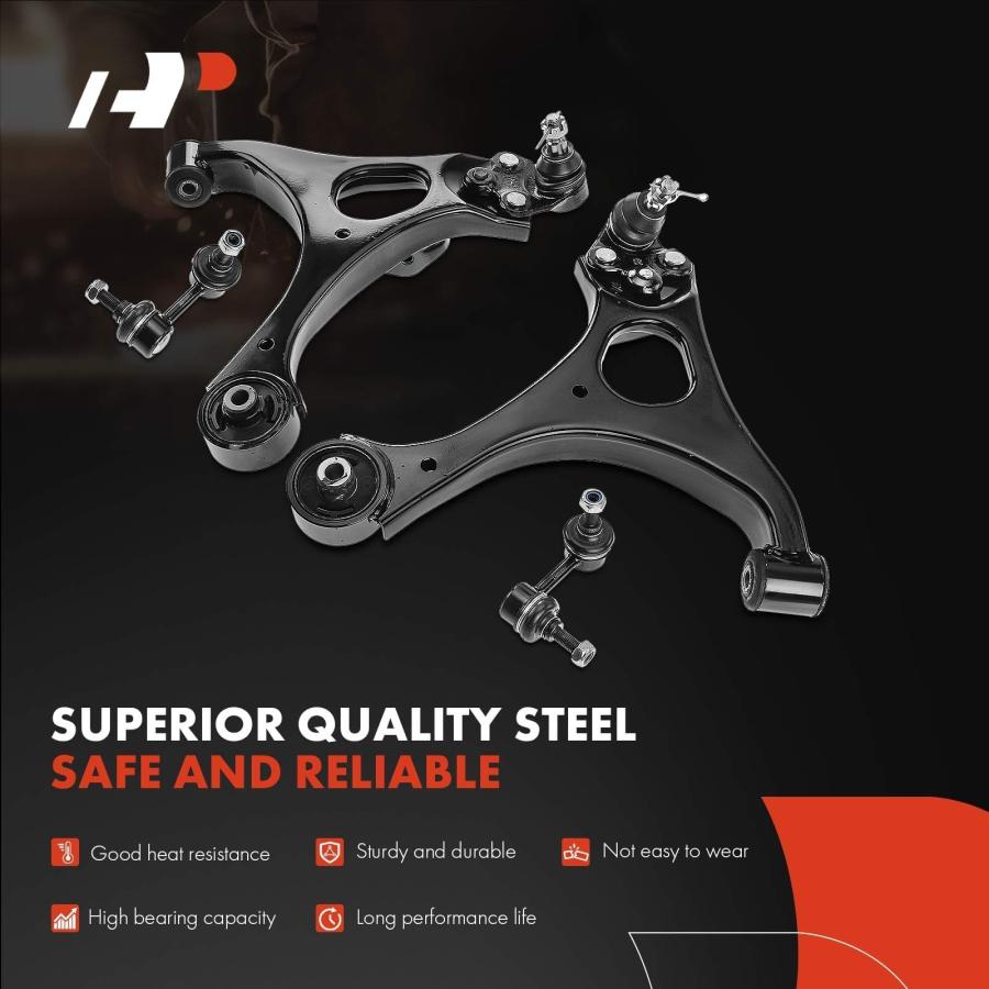 A Premium Set of 6, Front Lower Control Arm, Sway Bar Link, Oute 並行輸入品の画像