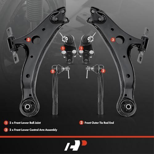 A Premium Set of 6， Front Lower Control Arm， Lower Ball Joint， O 並行輸入品