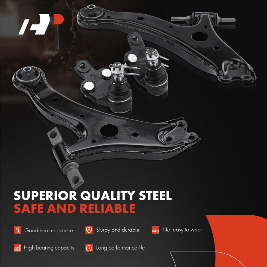 A Premium Set of 6， Front Lower Control Arm， Lower Ball Joint， O 並行輸入品