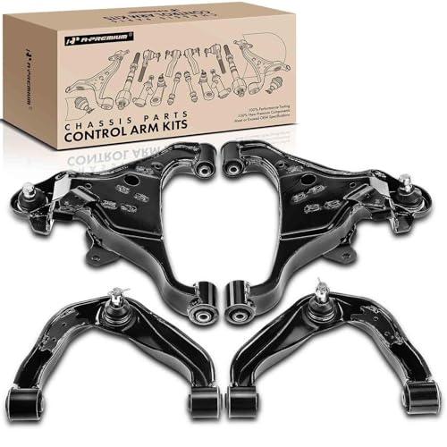 A Premium Set of 4， Front Upper & Lower Control Arm Kit， with Ba