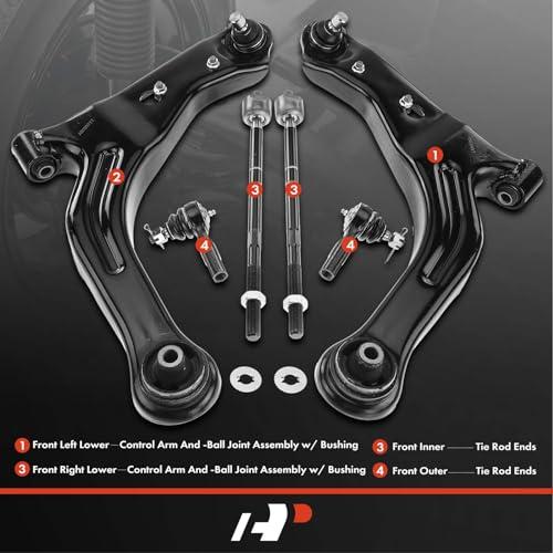 A Premium Set of 6, Front Lower Control Arm, Inner & Outer Tie R 並行輸入品の画像