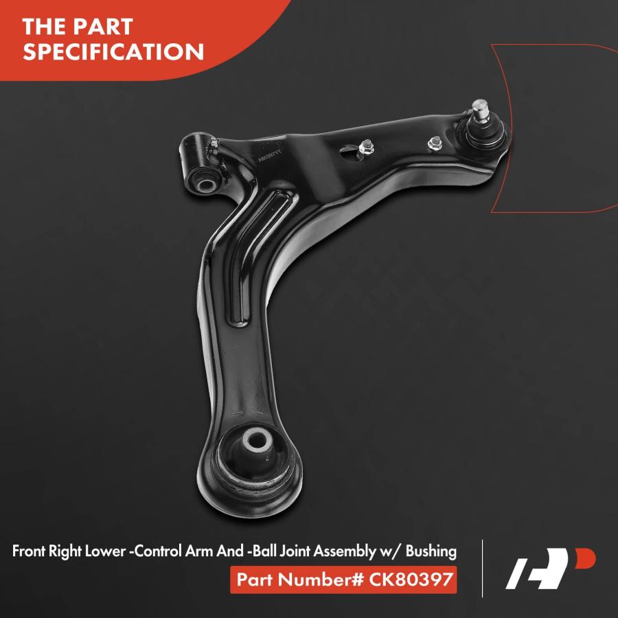 A Premium Set of 6, Front Lower Control Arm, Inner & Outer Tie R 並行輸入品の画像
