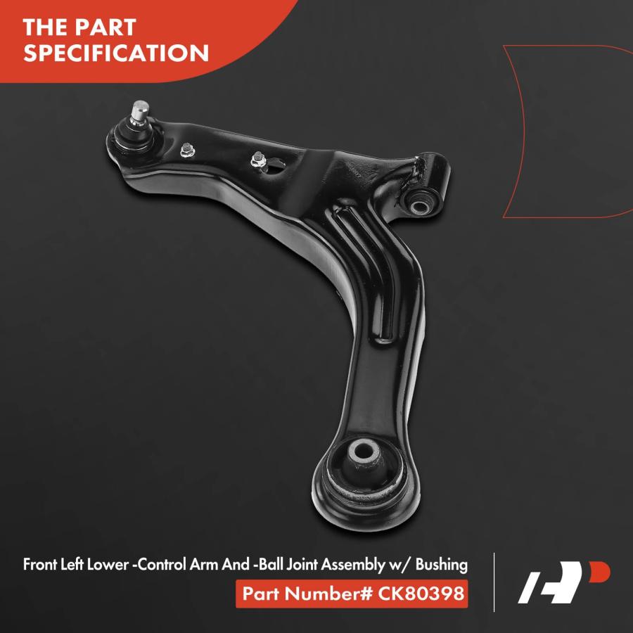 A Premium Set of 6, Front Lower Control Arm, Inner & Outer Tie R 並行輸入品の画像