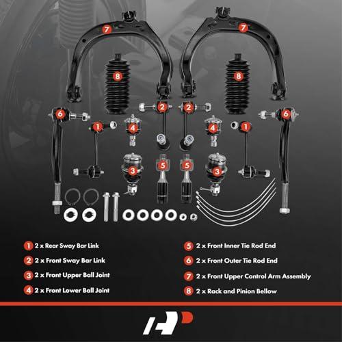A Premium Set of 16, Upper Control Arm, Upper Lower Ball Joint,  並行輸入品の画像