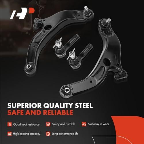 A Premium Set of 12， Front Lower Control Arm， Inner Outer Tie Ro 並行輸入品_7