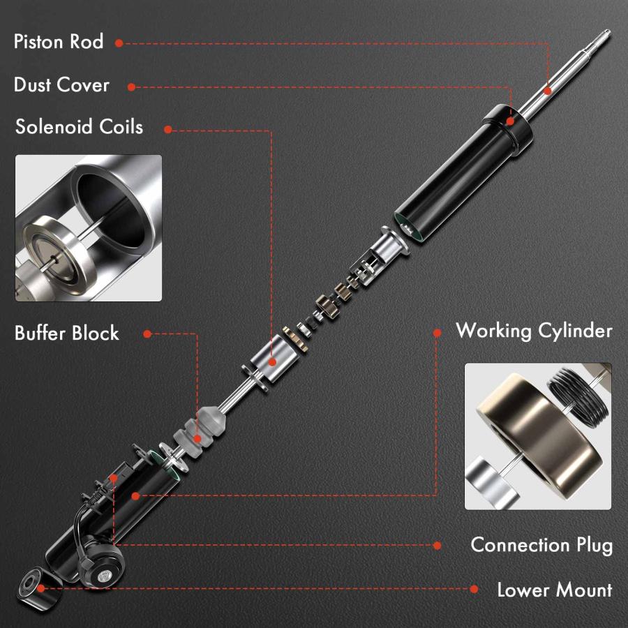 A Premium ペア [2] リア磁気ショックアブソーバー トヨタ ランドクルーザー 2010 2011/2013 2019 並行輸入品_3