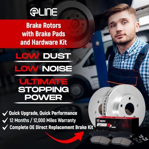 R1 Concepts Front Brakes and Rotors Kit |Front Brake Pads| Brake 並行輸入品_4