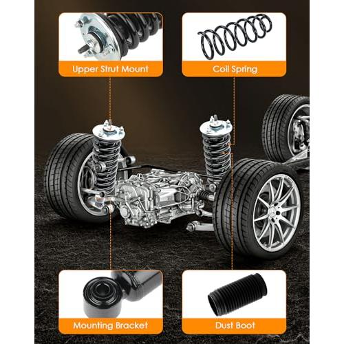 AUPCS フロント&リアコンプリートストラットアセンブリ 日産フロンティア 2005 2015用 ショックとストラット 4個 2 並行輸入品