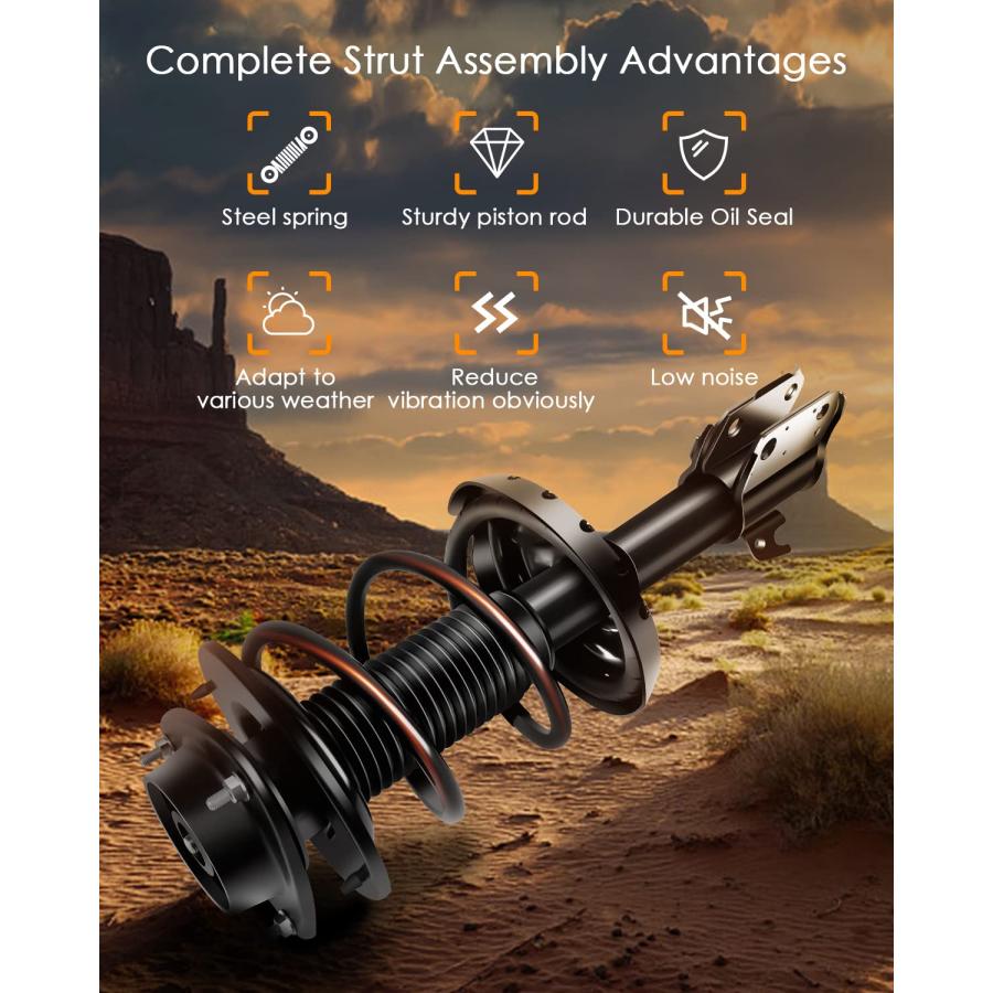 AUPCS Front Complete Strut Assembly Compatible for Subaru for Im 並行輸入品_9