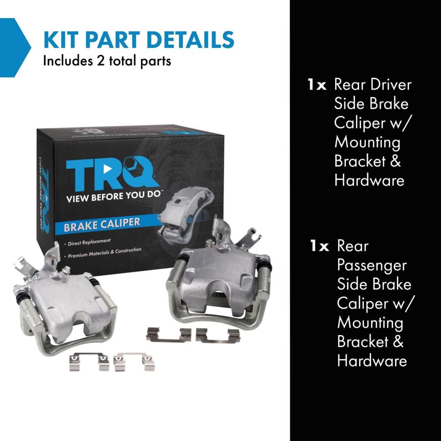 【並行輸入品】TRQ リアブレーキキャリパーセット 2011 2016 ビュイック 2013 2019 シボレーに適合 TRQ Rear Braの画像