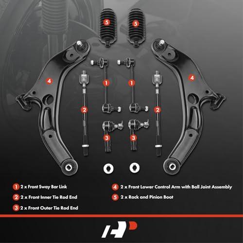 A Premium Set of 10, Front Lower Control Arm, Sway Bar Link, Inn 並行輸入品の画像
