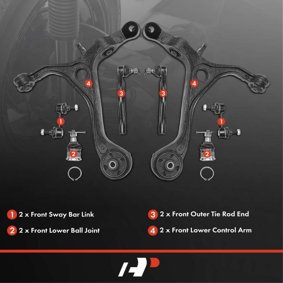 A Premium Set of 8, Front Lower Control Arm, Sway Bar Link, Lowe 並行輸入品の画像