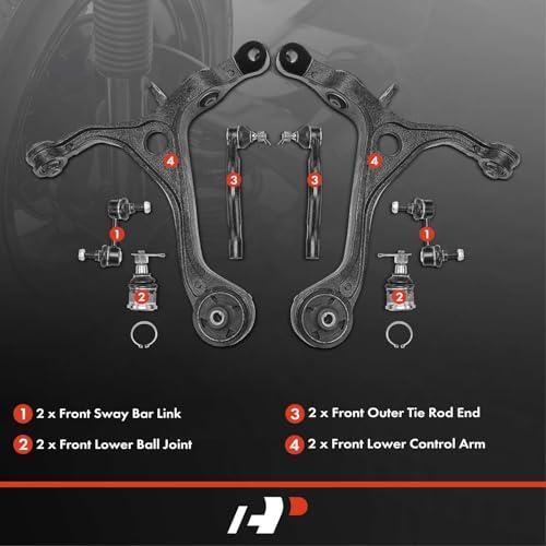 A Premium Set of 8, Front Lower Control Arm, Sway Bar Link, Lowe 並行輸入品の画像