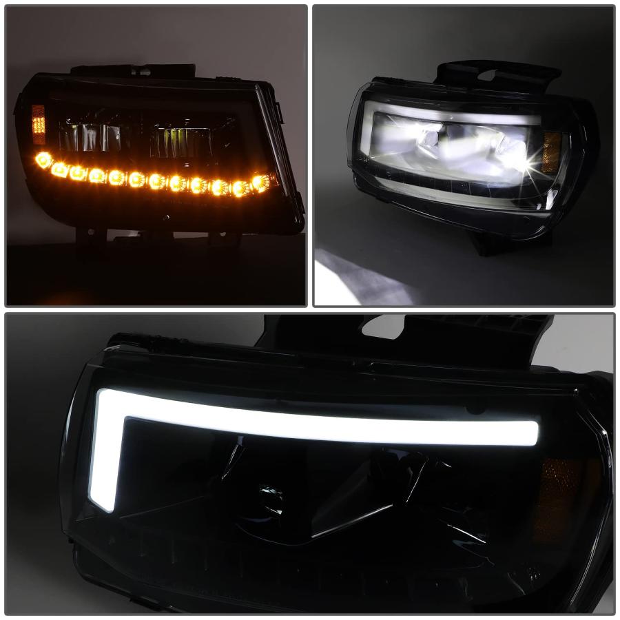 【並行輸入品】?DNA MOTORING HL HAY 029 BK LED DRL シーケンシャル ウインカーヘッドライト ペア 2014 2の画像