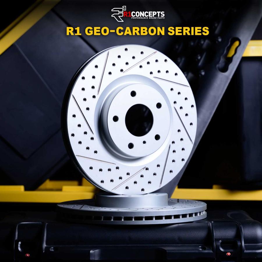 R1 Concepts リアブレーキローターキット | ブレーキローター | ブレーキディスク | ドリル\u0026スロット| 2018  並行輸入品の画像
