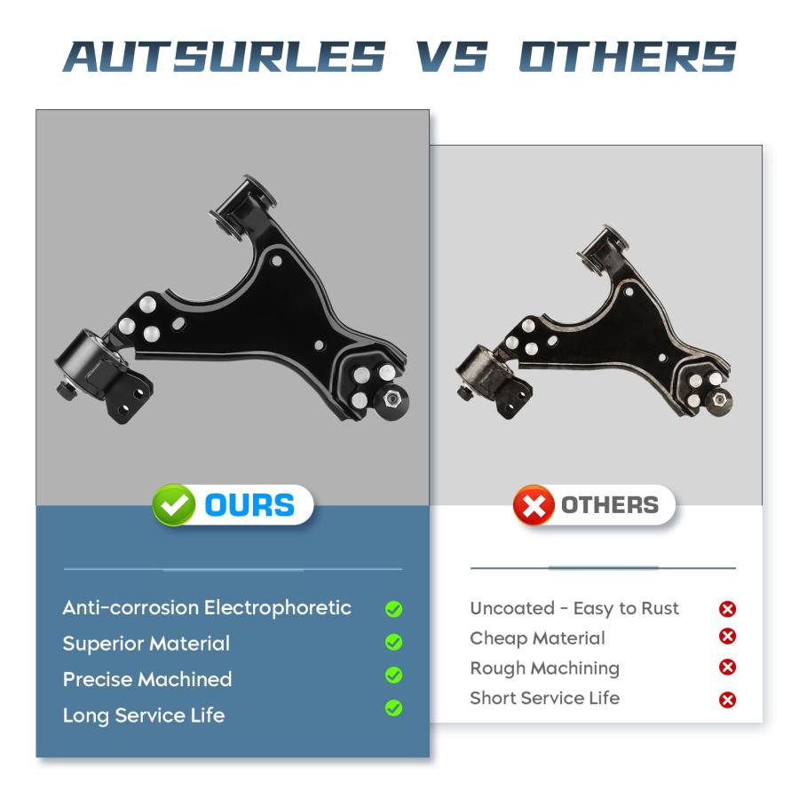 Front Lower Control Arm with ball joint Assembly + Sway Bars Out
