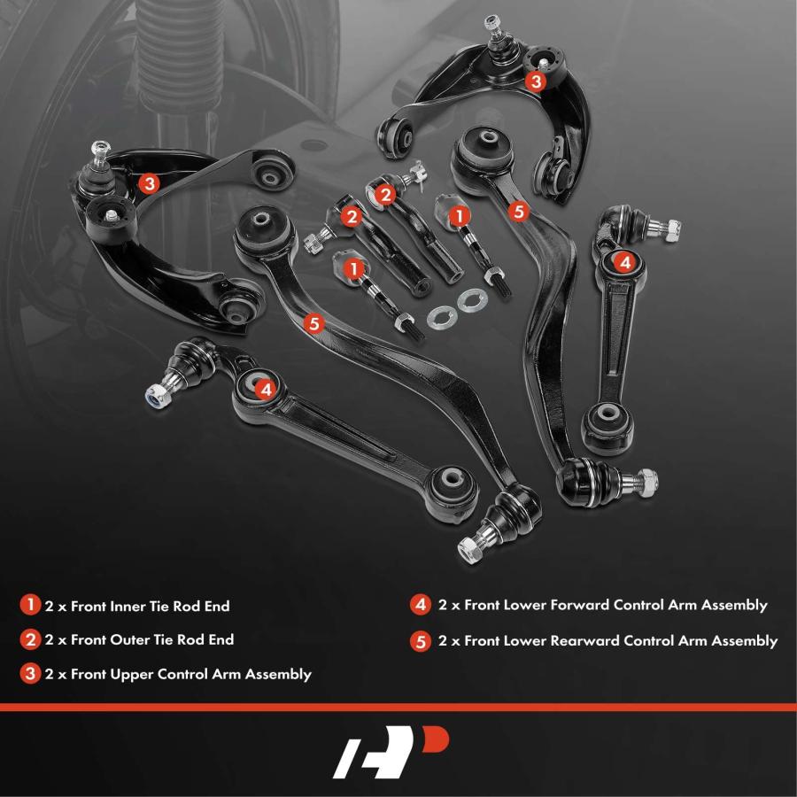 A Premium Set of 10, Front Lower Forward Rearward & Upper Contro 並行輸入品の画像