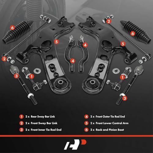 A Premium Set of 12, Front Lower Control Arm, Inner & Outer Tie  並行輸入品の画像