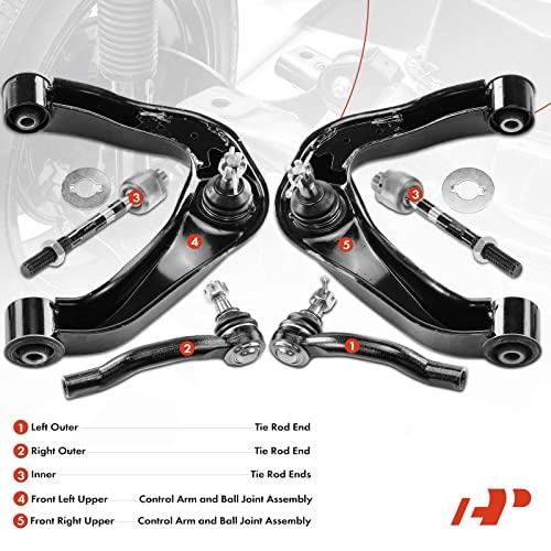 A Premium Set of 6, Front Upper Control Arm, Inner & Outer Tie R 並行輸入品の画像